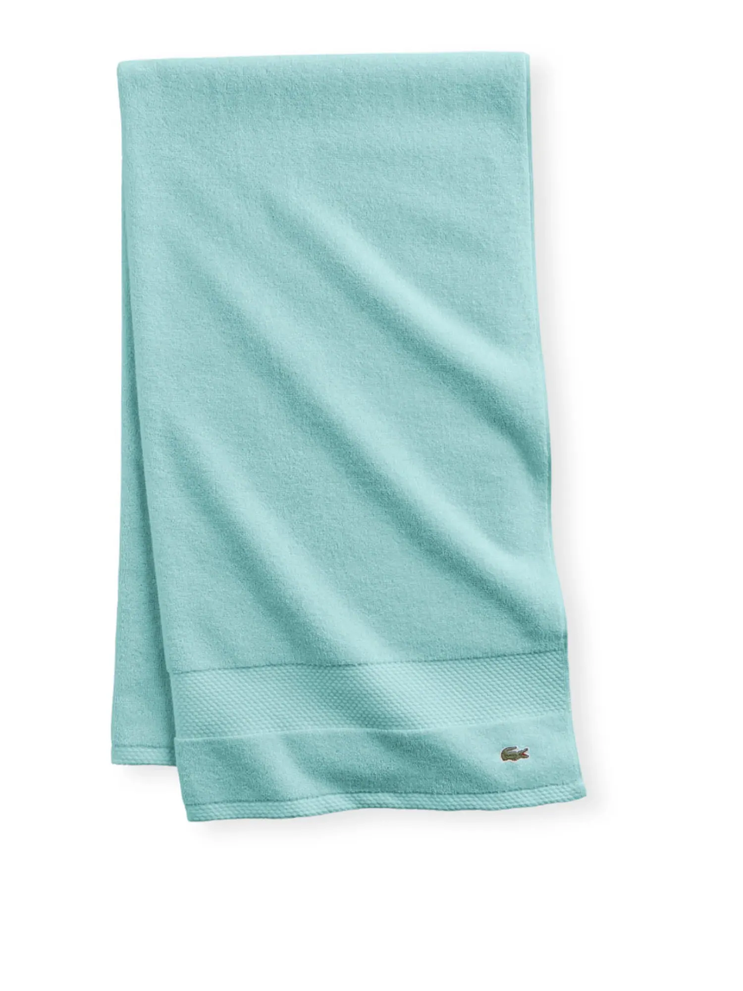 Антимикробное банное полотенце Heritage из хлопка Supima, 76,6 см x 137 см Lacoste Home, Mint, Bath — изображение 1 из 1