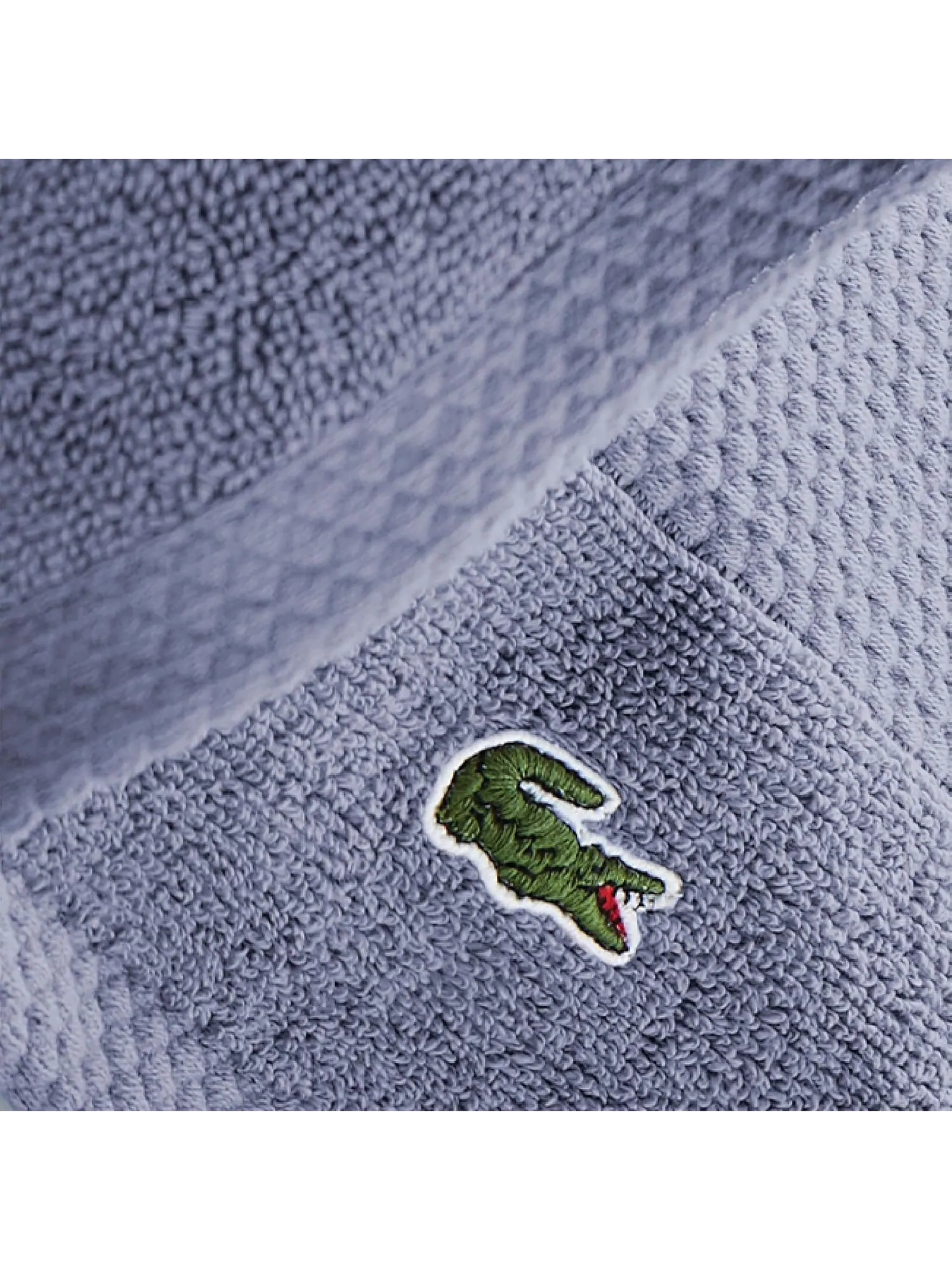Антимикробное банное полотенце Heritage из хлопка Supima, 76,6 см x 137 см Lacoste Home — изображение 2 из 2, джинсовый синий