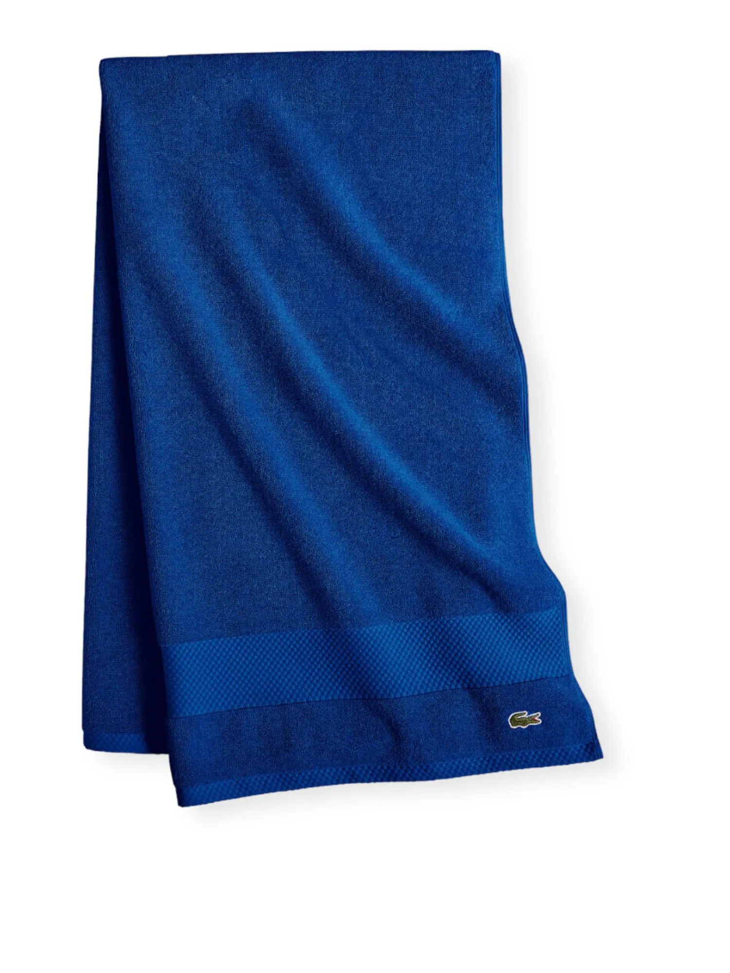 Антимикробное банное полотенце Heritage из хлопка Supima, 76,6 см x 137 см Lacoste Home — изображение 1 из 1, синий