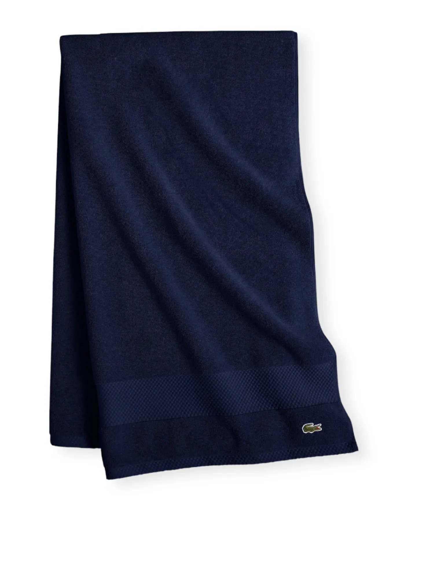 Антимикробное банное полотенце Heritage из хлопка Supima, 76,6 см x 137 см Lacoste Home, Navy, Bath — изображение 1 из 1