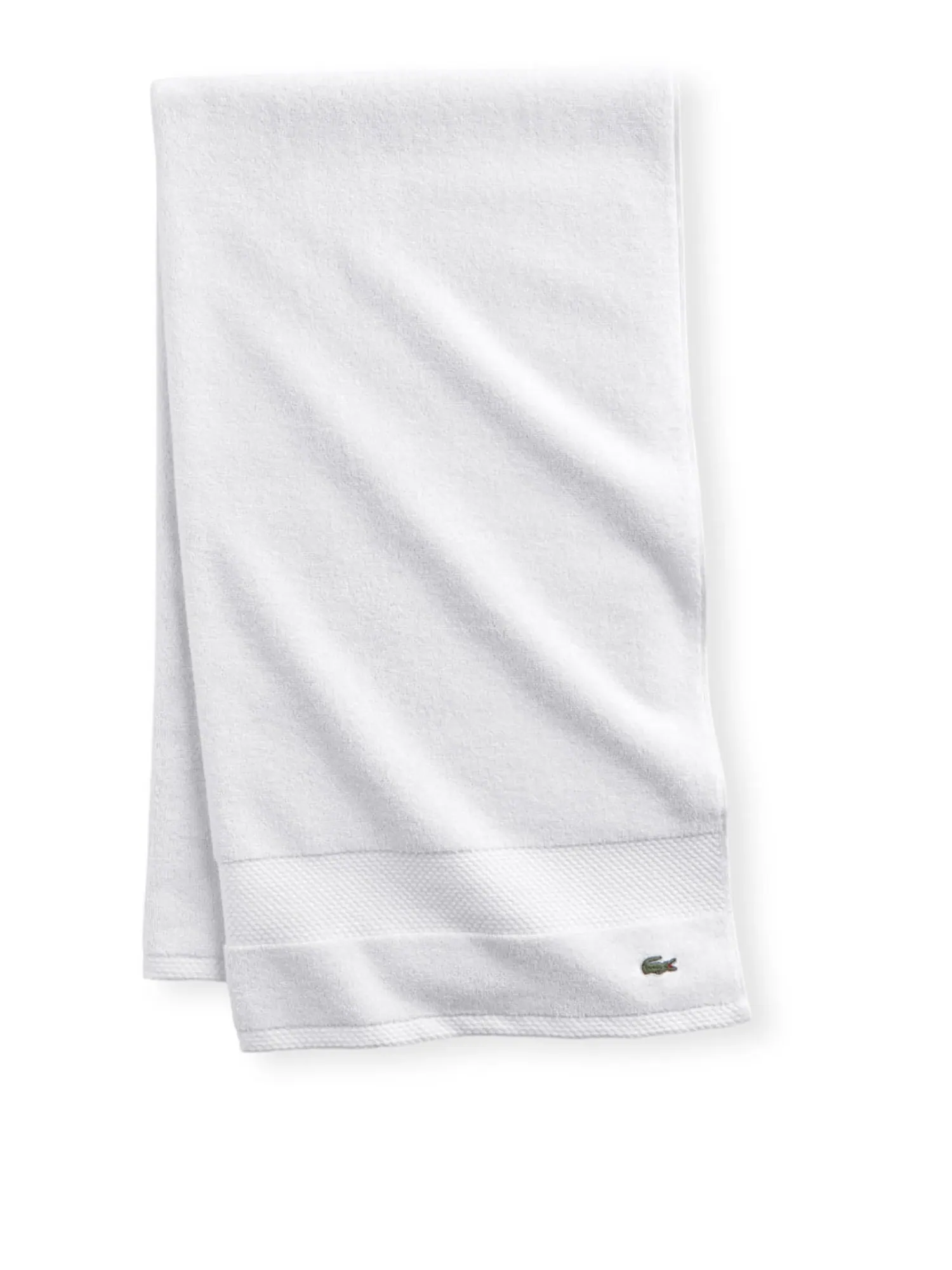 Антимикробное банное полотенце Heritage из хлопка Supima, 76,6 см x 137 см Lacoste Home — изображение 1 из 1, белый