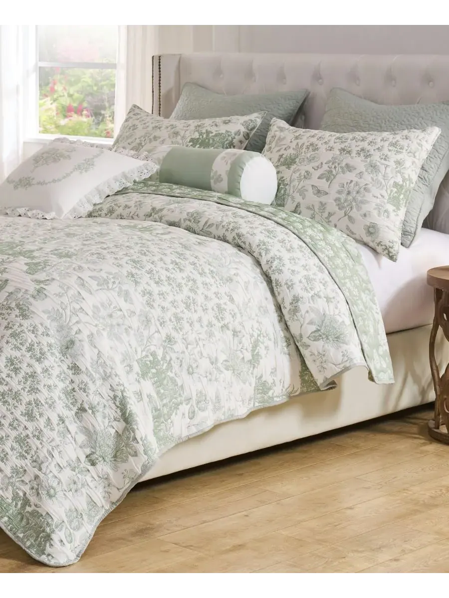 Двустороннее покрывало с рисунком «Туаль» (3 предмета), размер Full/Queen Greenland Home Fashions — изображение 2 из 6