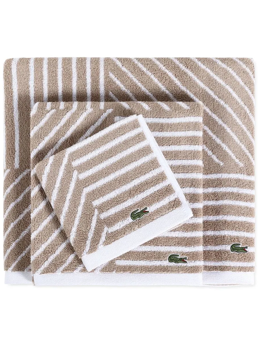 Банное полотенце Guethary, 76 x 137 см Lacoste Home — изображение 2 из 2, бежевый