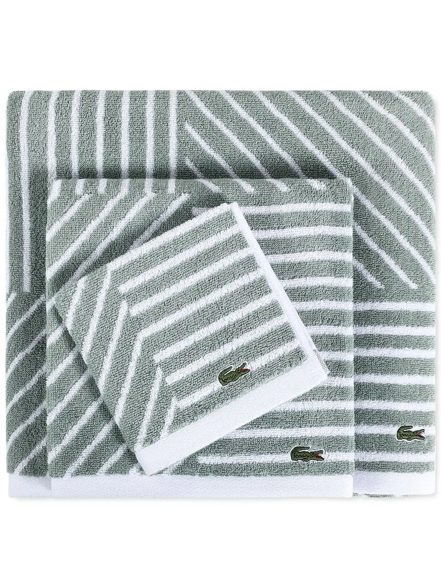 Банное полотенце guethary, 30 x 54 дюйма. Lacoste Home — изображение 2 из 2, зеленый