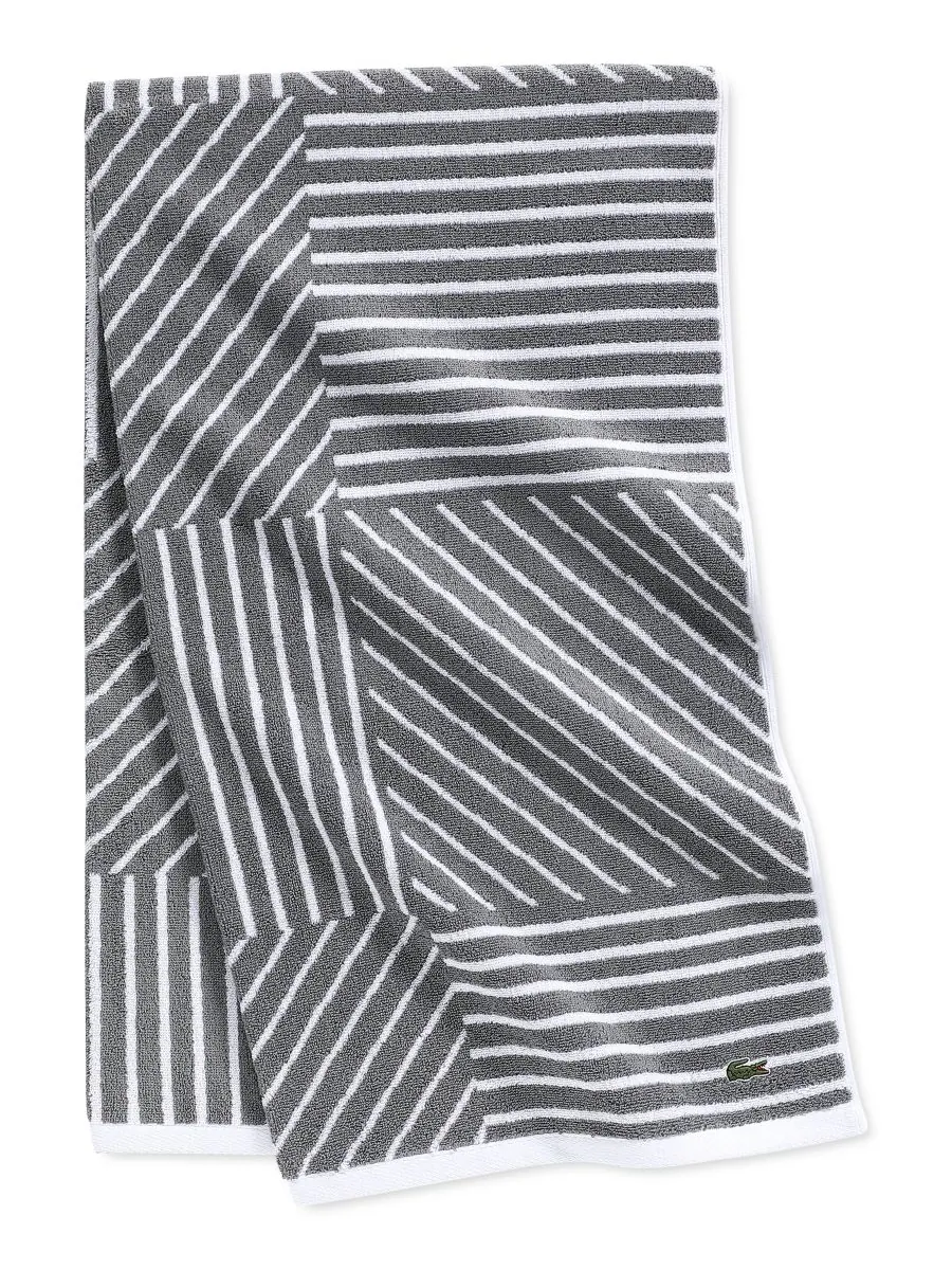 Банное полотенце guethary, 30 x 54 дюйма. Lacoste Home — изображение 1 из 2, серый