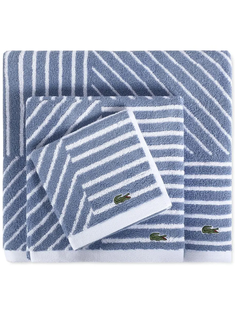 Банное полотенце guethary, 30 x 54 дюйма. Lacoste Home — изображение 2 из 2, джинсовый синий