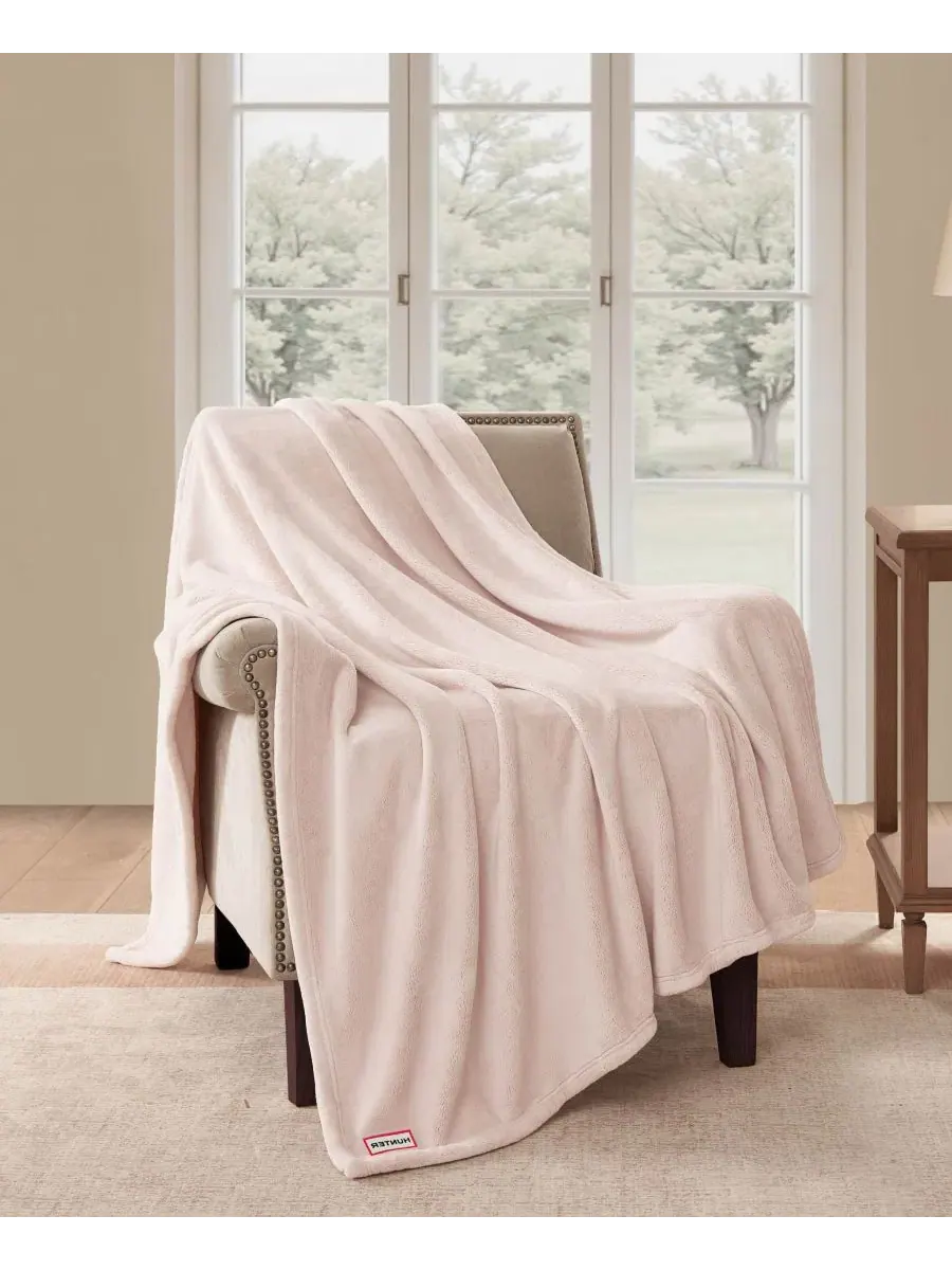 Пледы Coco Flannel Ultra Plush, 127 x 178 см Hunter — изображение 2 из 5, розовый/сиреневый
