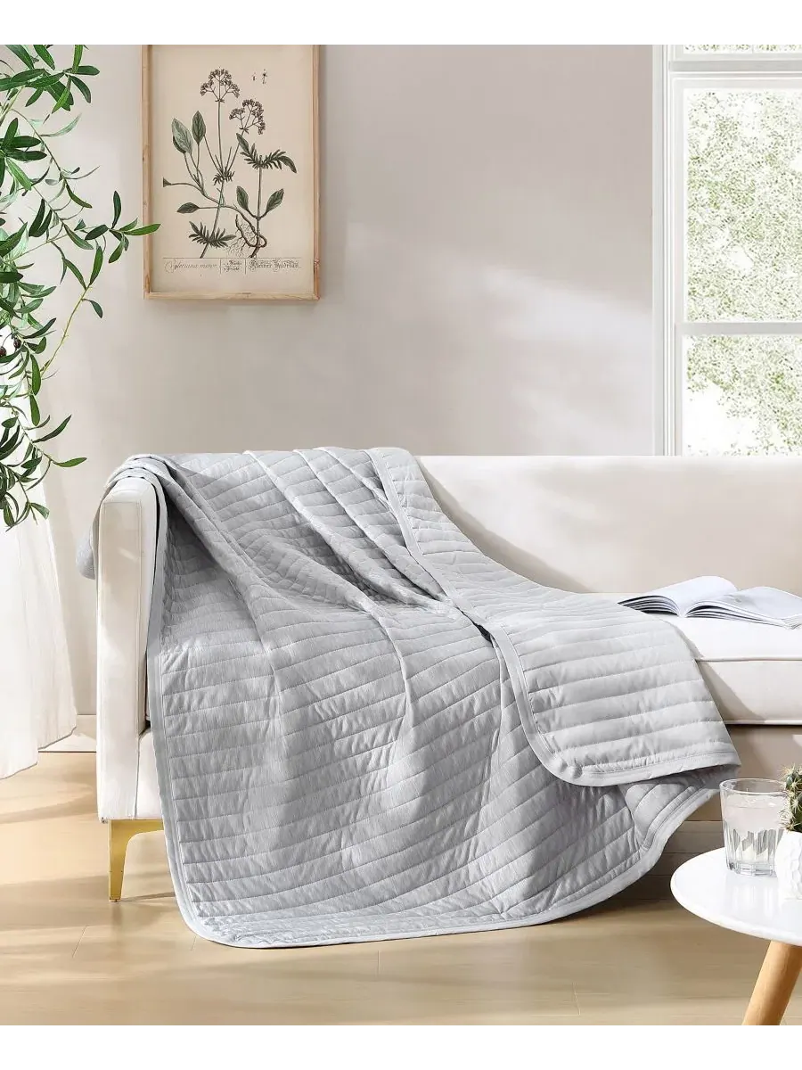 Плед флисовый двусторонний 152x178 см Swift Home — серый