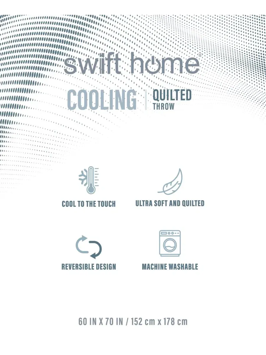Плед флисовый двусторонний 152x178 см Swift Home — изображение 5 из 6, серый