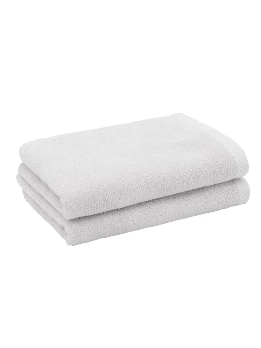 Набор из двух полотенец для рук из турецкого хлопка Ediree Linum Home — изображение 2 из 6, серебристый