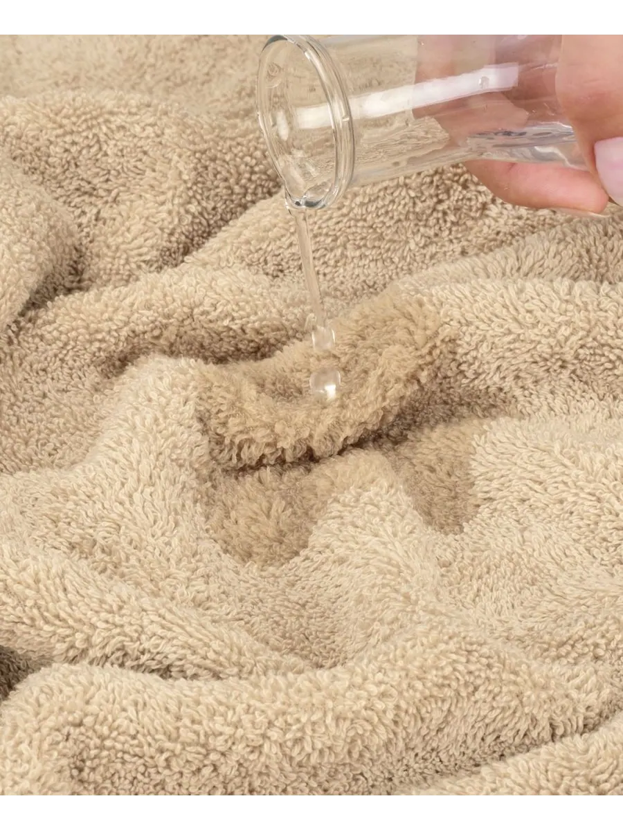 Набор из 4 полотенец для рук Edison Luxury из 100% турецкого хлопка American Soft Linen — изображение 4 из 5, бежевый