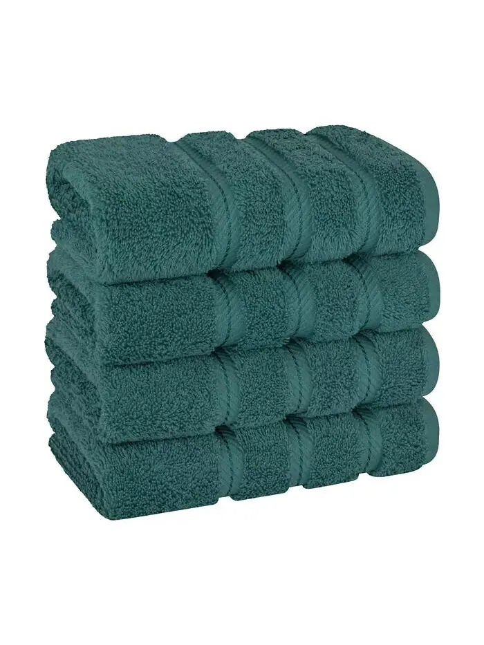 Набор полотенец для рук American Soft Linen Edison из 100% турецкого хлопка, 4 шт — синий