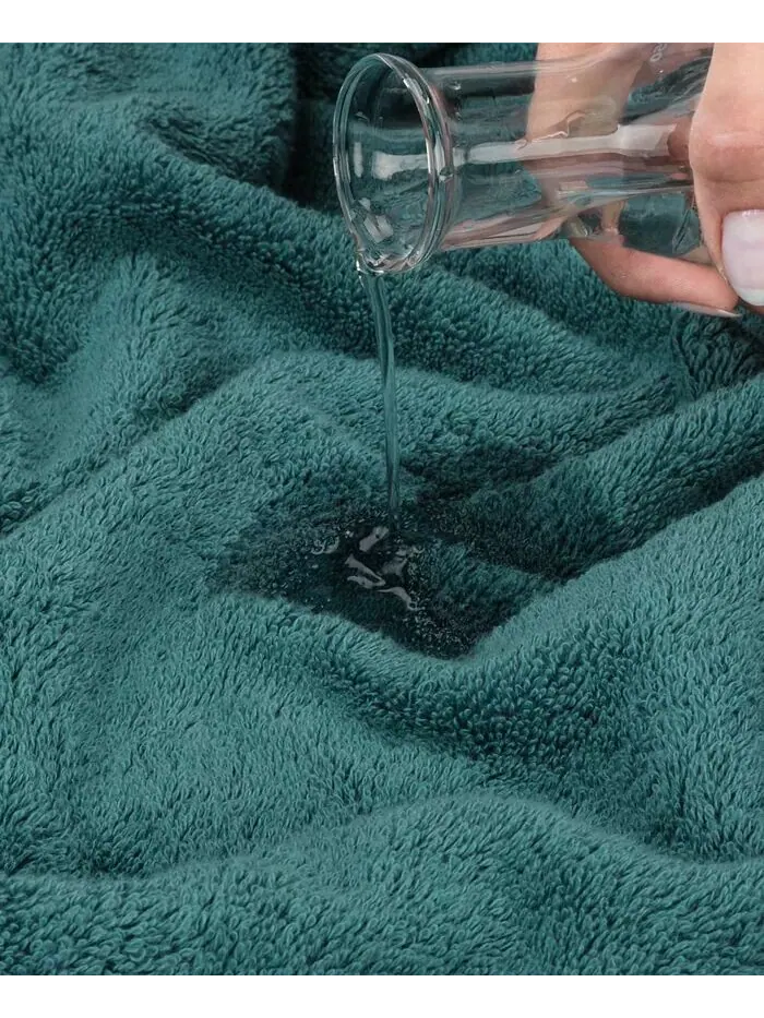 Набор полотенец для рук American Soft Linen Edison из 100% турецкого хлопка, 4 шт — изображение 5 из 5, синий