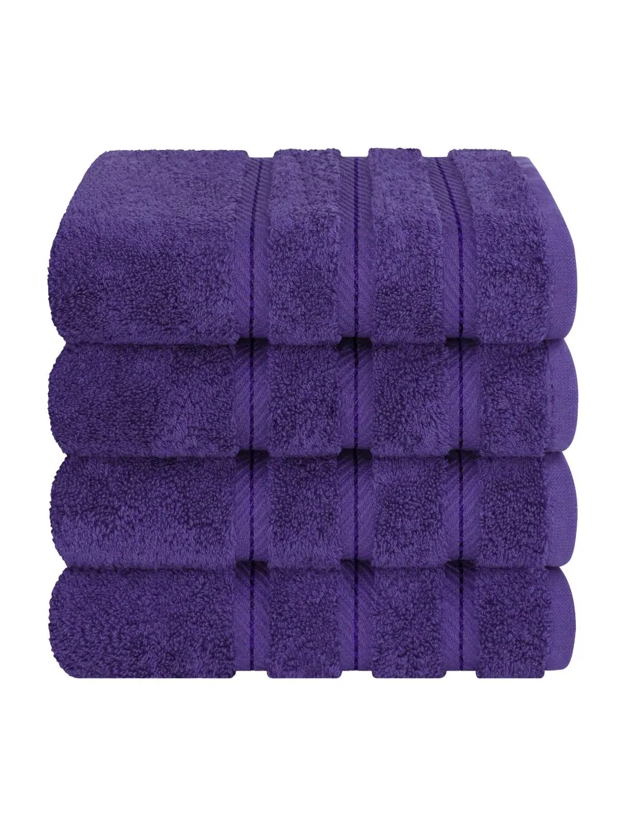 Набор из 4 полотенец для рук Edison Luxury из 100% турецкого хлопка American Soft Linen — изображение 5 из 5, фиолетовый