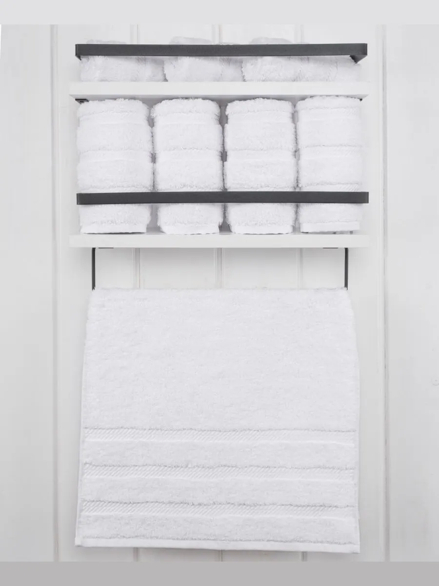 Набор из 4 полотенец для рук Edison Luxury из 100% турецкого хлопка American Soft Linen — изображение 2 из 5, белый