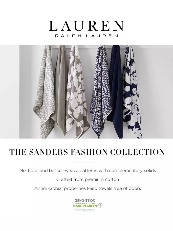 Банное полотенце Lauren Ralph Lauren махровое — изображение 3 из 3, розовый красный