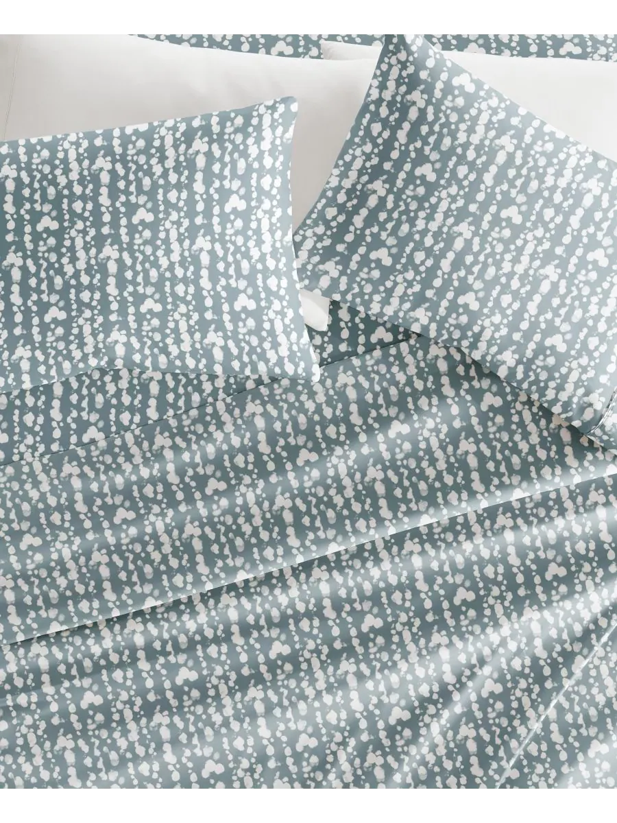 Комплект постельного белья Soft Lines из 4 предметов, размер Full ienjoy Home — изображение 2 из 5, синий