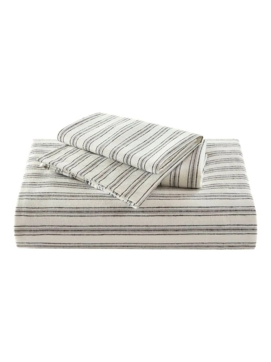 Комплект постельного белья Etta Striped из 3 предметов, размер King Madison Park — изображение 6 из 10, серый