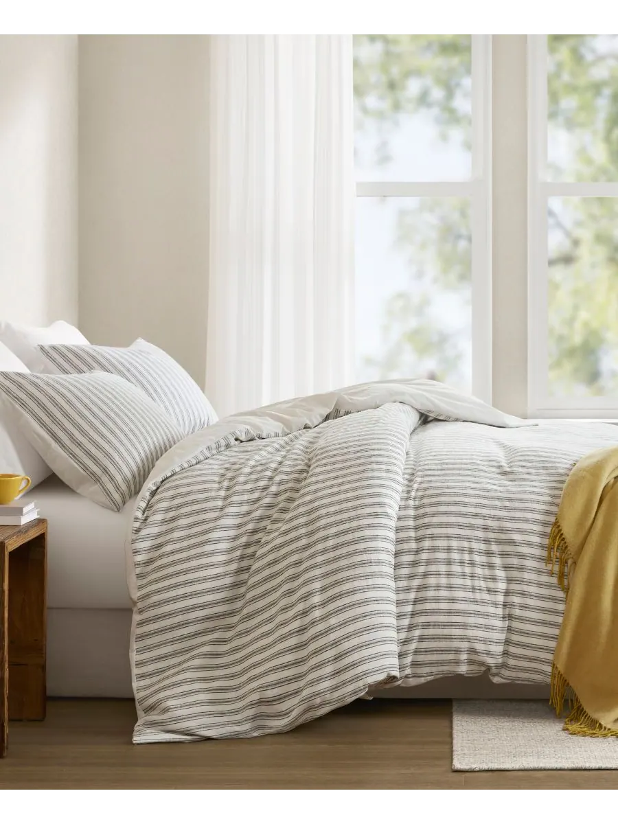 Комплект постельного белья Etta Striped из 3 предметов, размер King Madison Park — изображение 9 из 10, серый