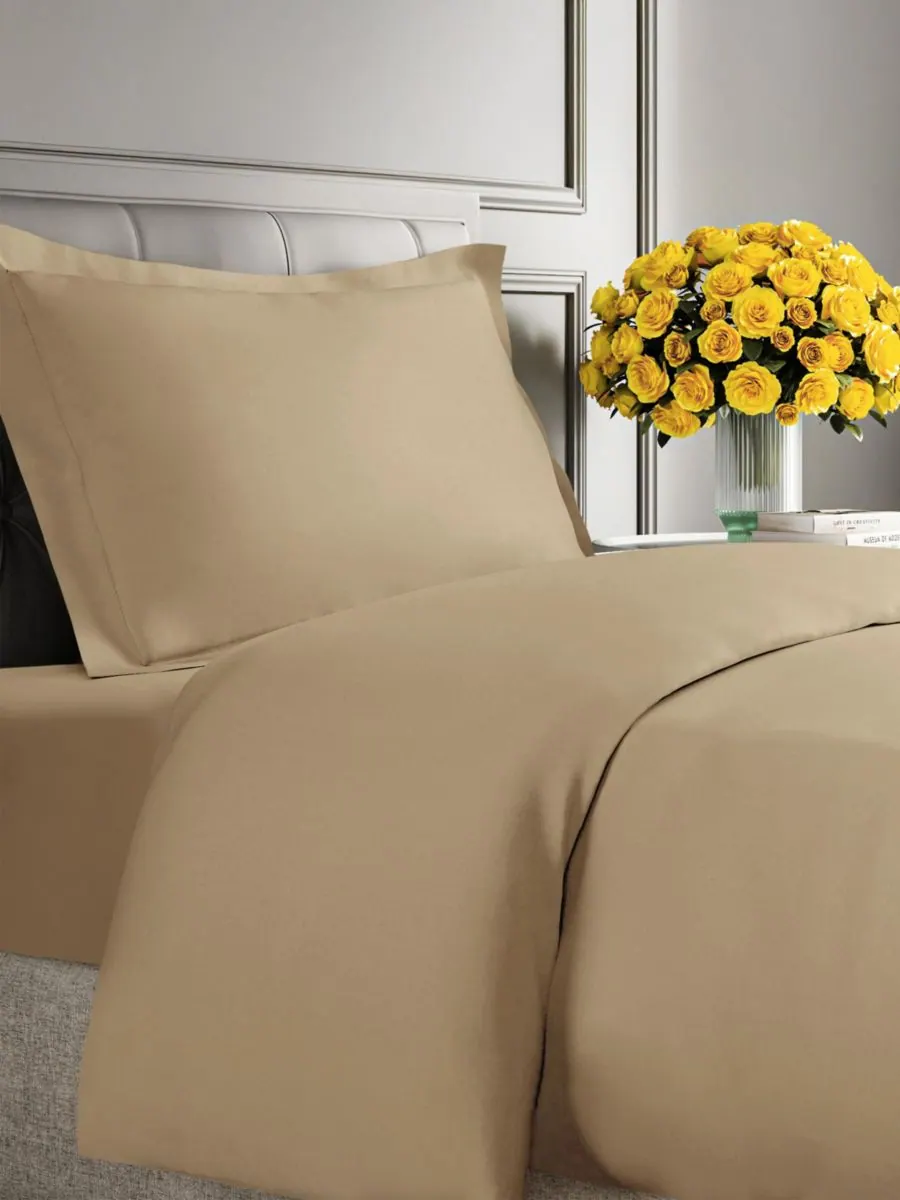 Плед из микроплюша с флисовой подкладкой CGK Unlimited, Beige, Twin — изображение 1 из 6, бежевый