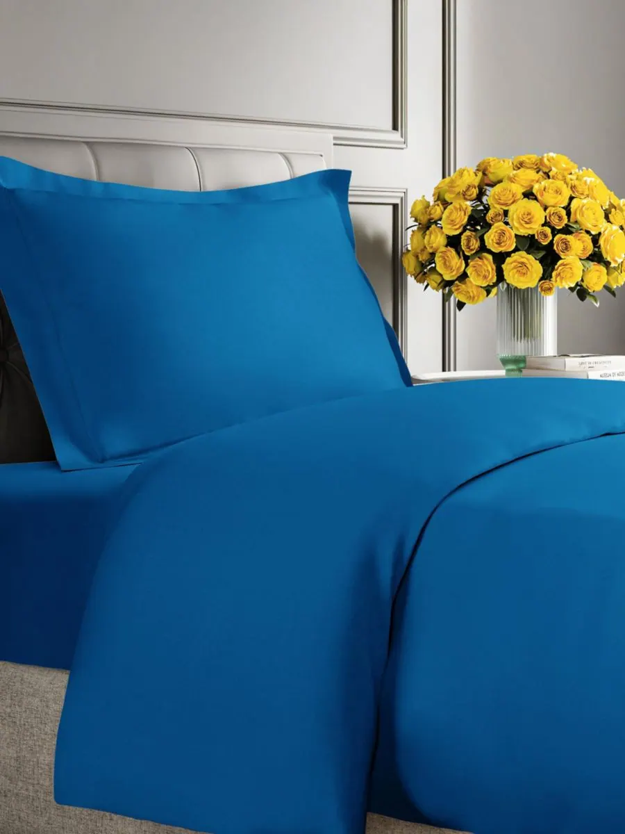 Плед из микроплюша с флисовой подкладкой CGK Unlimited, Royal blue, Twin — изображение 1 из 6, синий