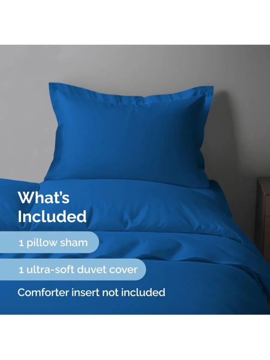 Плед из микроплюша с флисовой подкладкой CGK Unlimited, Royal blue, Twin — изображение 2 из 6, синий