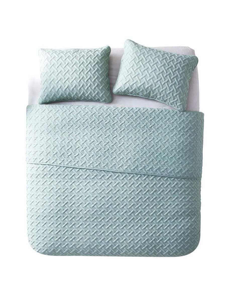 Комплект постельного белья Nina Embossed из 3 предметов, размер Full/Queen VCNY Home — изображение 4 из 5, синий