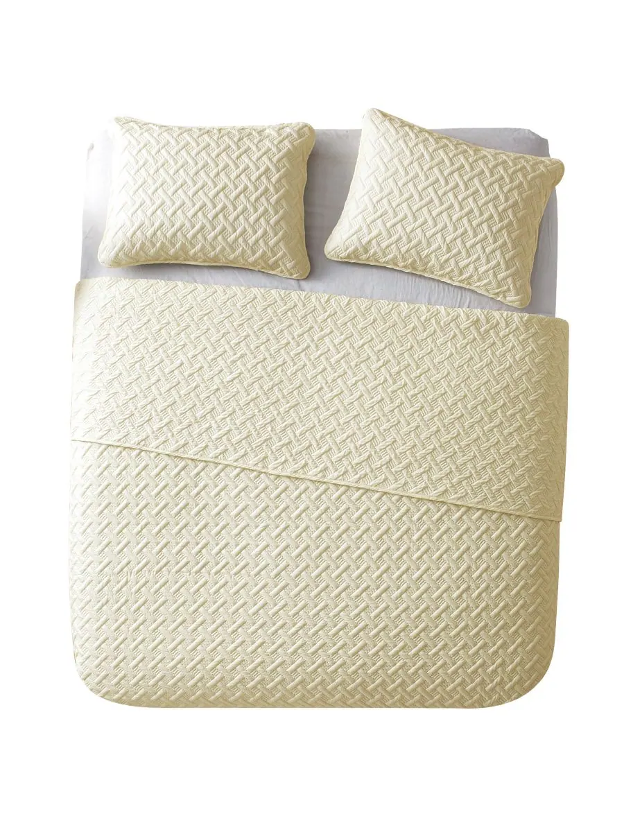 Комплект постельного белья Nina Embossed из 3 предметов, размер Full/Queen VCNY Home — изображение 2 из 5, белый