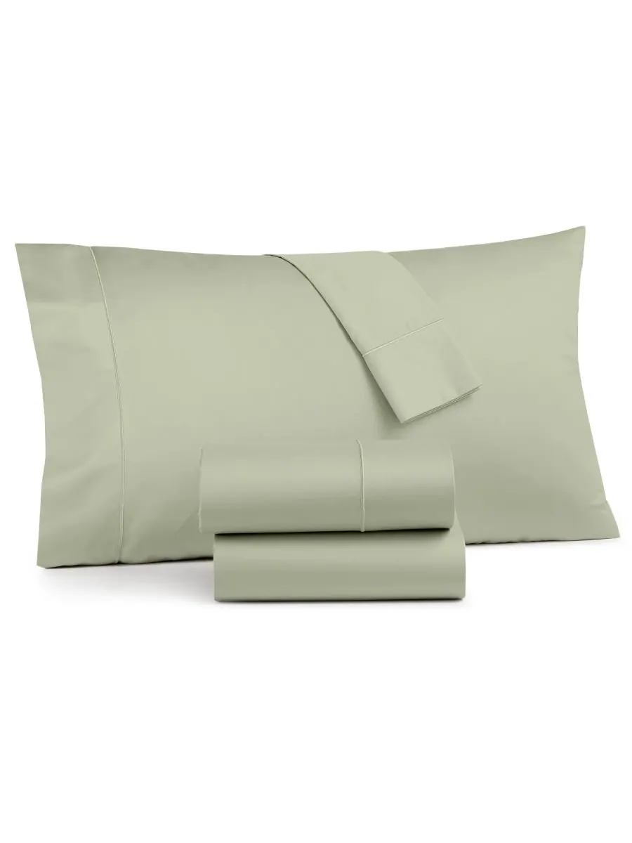 Комплект постельного белья Sleep Luxe из 4 предметов, 100% хлопок, плотность ткани 800 нитей на — изображение 1 из 1, зеленый