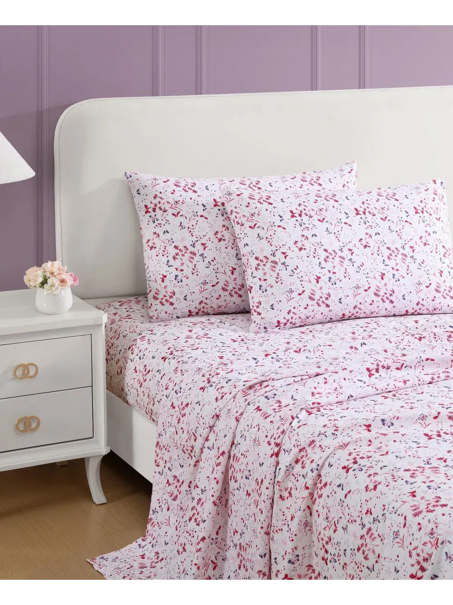 Комплект постельного белья из микрофибры с принтом, 3 предмета, размер Twin XL Betsey Johnson — изображение 9 из 10