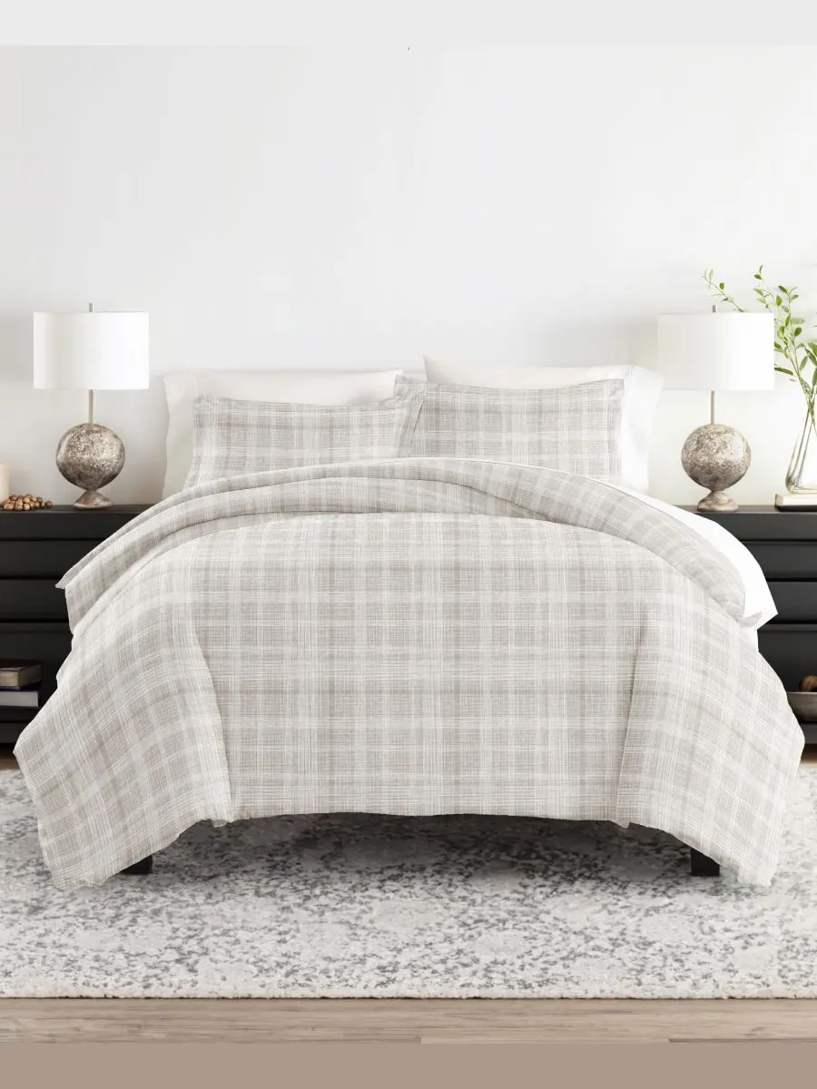 Комплект постельного белья Elegant Designs с узором, размер King/California King ienjoy Home — изображение 1 из 10, серый