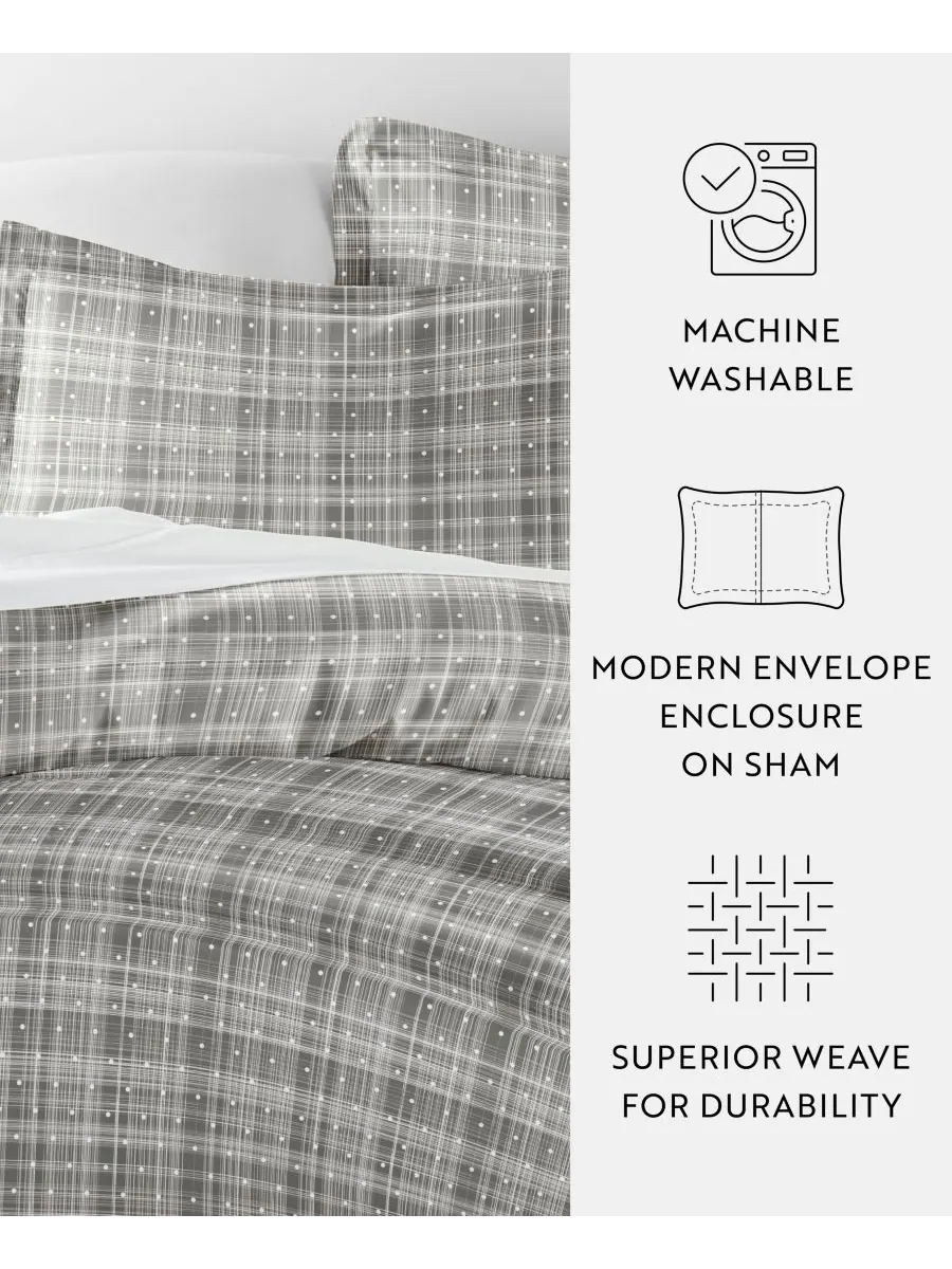 Комплект постельного белья Elegant Designs с узором, размер King/California King Ienjoy Home — изображение 5 из 10, серый