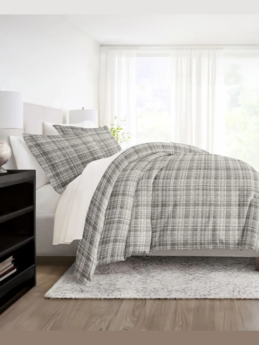 Комплект постельного белья Elegant Designs с узором, размер King/California King Ienjoy Home — изображение 7 из 10, серый