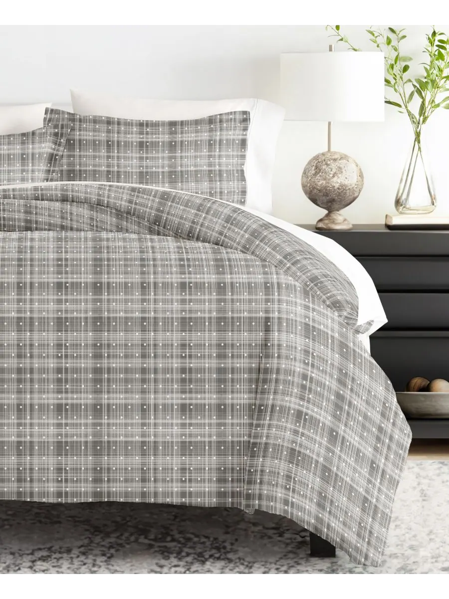 Комплект постельного белья Elegant Designs с узором, размер King/California King Ienjoy Home — изображение 8 из 10, серый