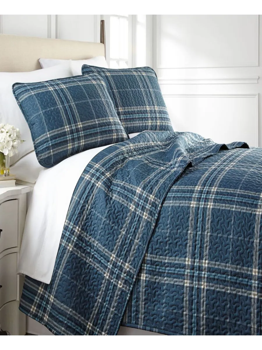 Комплект постельного белья Vilano Plaid Ultra-Soft из 3 предметов, размер King Southshore Fine — изображение 1 из 1