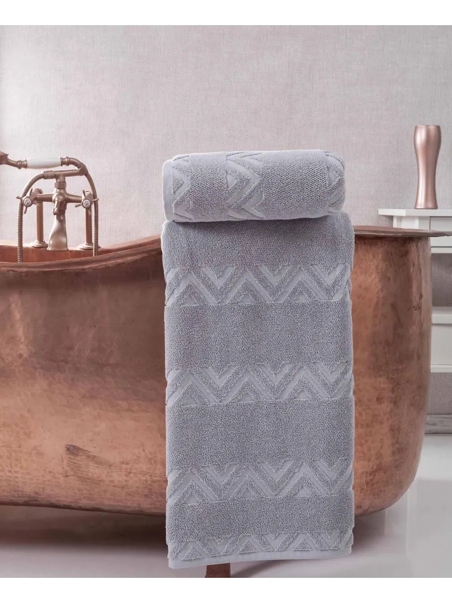 Роскошный набор банных полотенец из 2 предметов от sovrano collection, изготовленный из турецкого — изображение 4 из 4