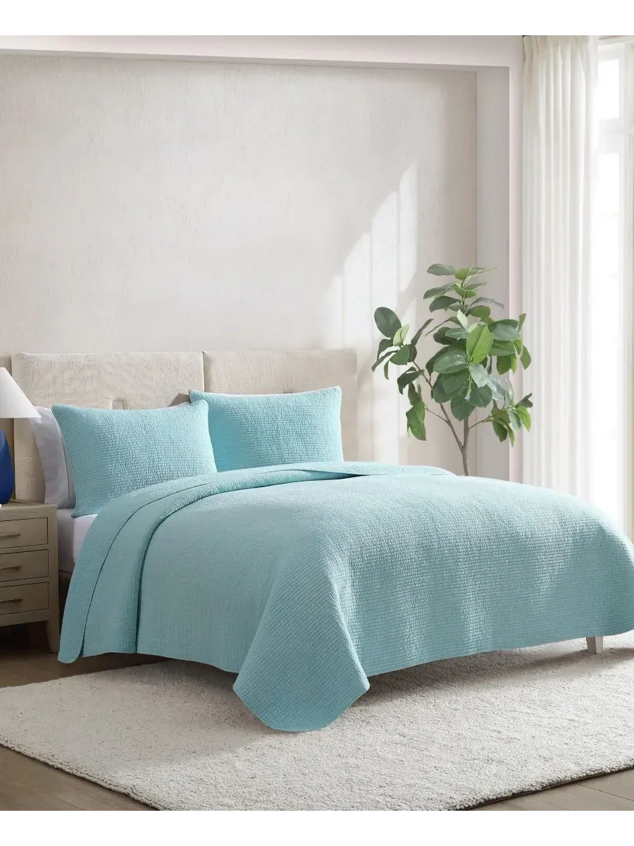 Комплект постельного белья Seashore Stitch из хлопка, двусторонний, 3 предмета, размер Full/Queen — изображение 2 из 7