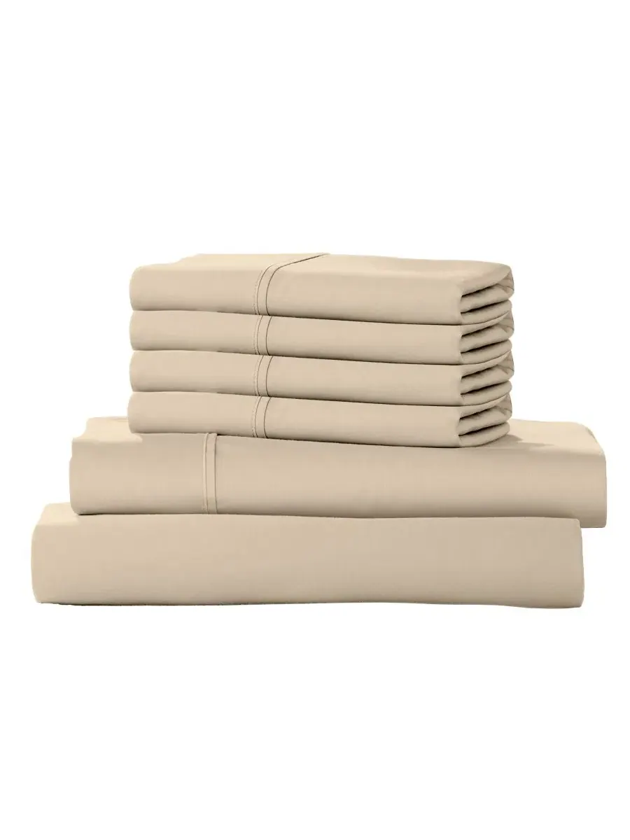 Комплект постельного белья 6 предметов, King, атласное плетение Color Sense, French Oak