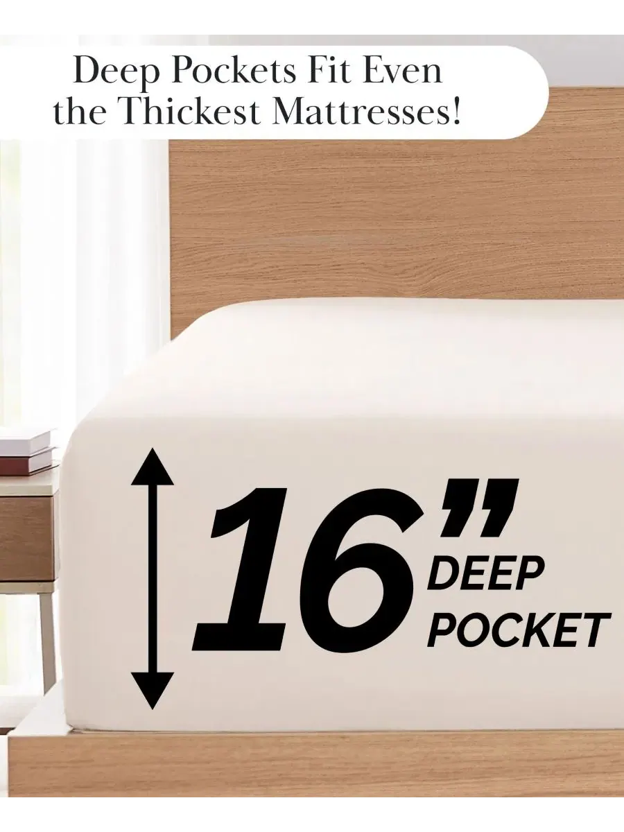 Комплект постельного белья из микрофибры, 6 предметов, 2-спальный Southshore Fine Linens — изображение 5 из 5, кость
