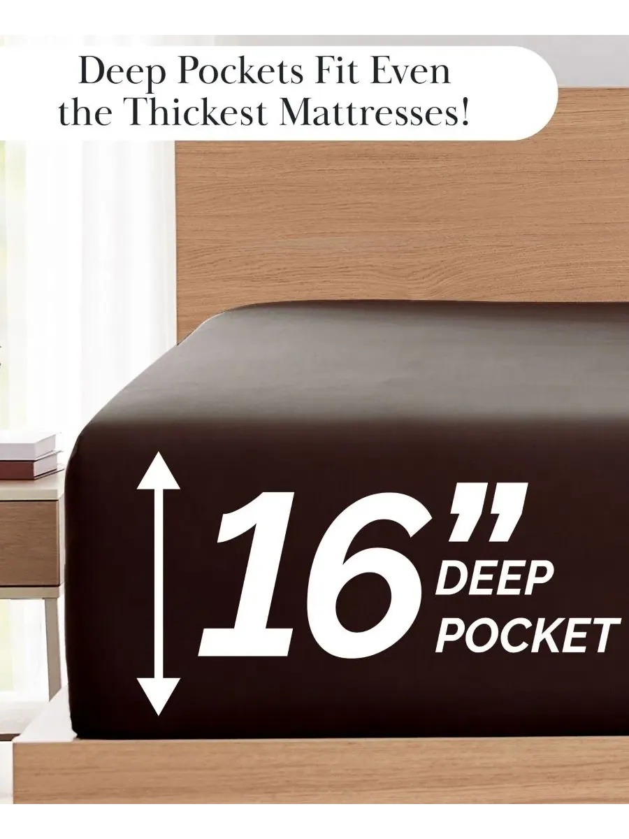 Набор простыней на резинке 6 предметов No-Slip Ultra Soft Deep Pocket, Full Southshore Fine Linens — изображение 5 из 5