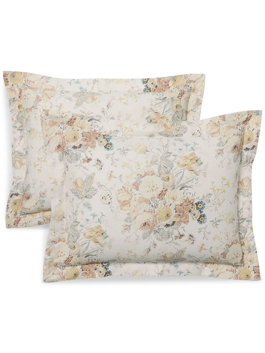 Комплект постельного белья gwynne floral, 3 предмета, размер full/queen. Lauren Ralph Lauren — изображение 4 из 4, бежевый