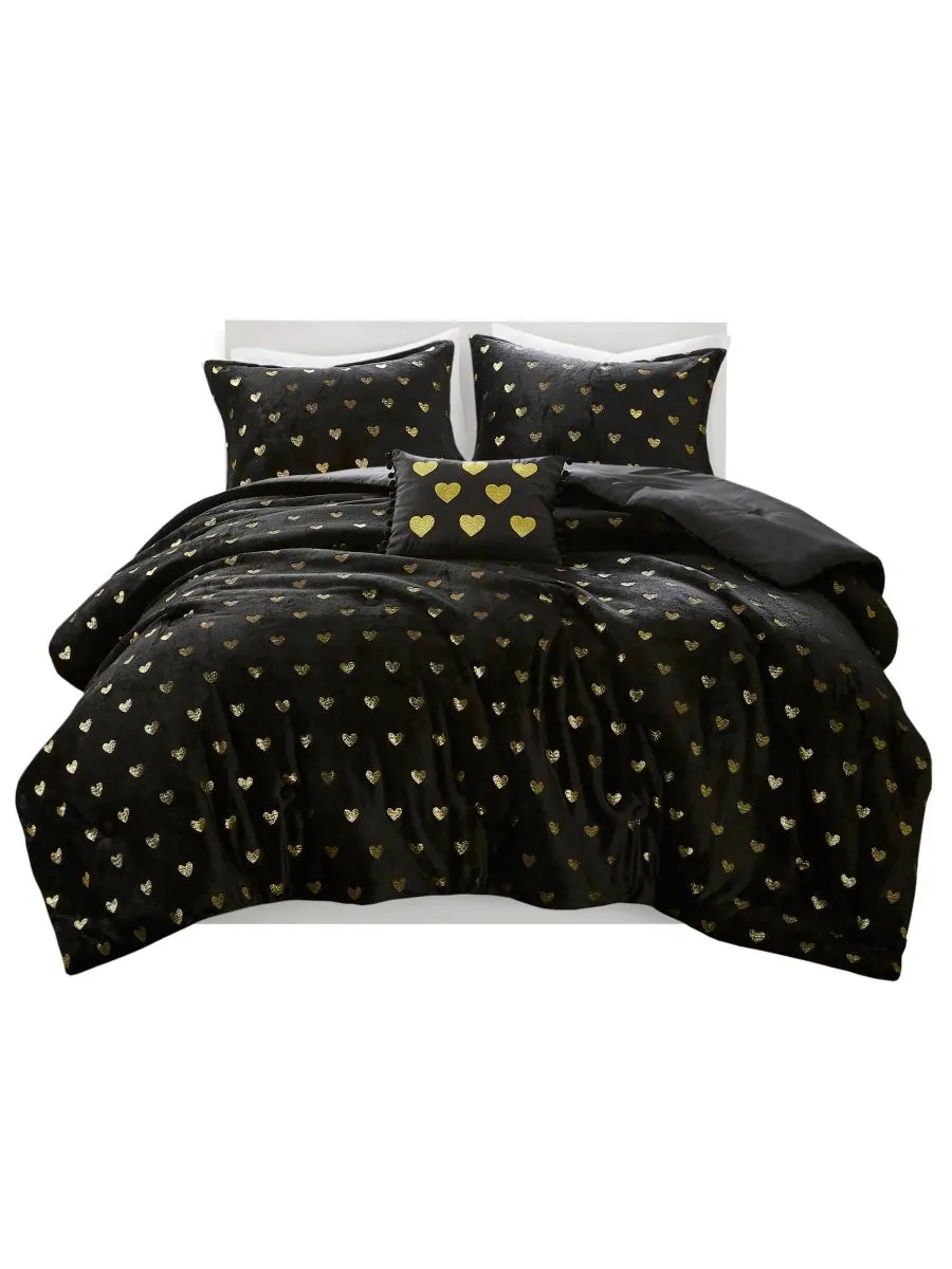 Комплект постельного белья Rosalie Metallic Heart из 4 предметов, размер Full/Queen Intelligent — изображение 8 из 10