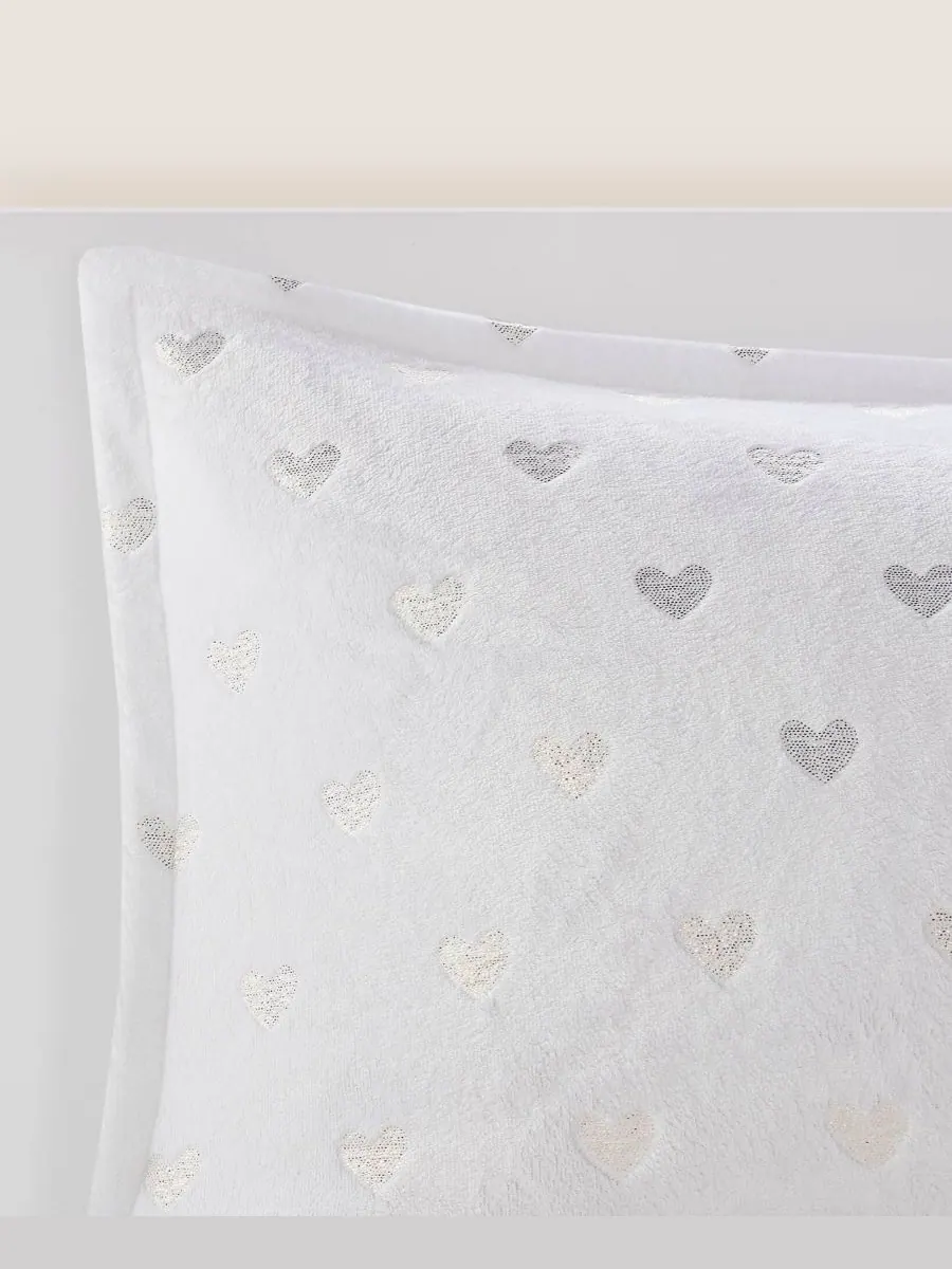 Комплект постельного белья Rosalie Metallic Heart из 4 предметов, размер Full/Queen Intelligent — изображение 3 из 10