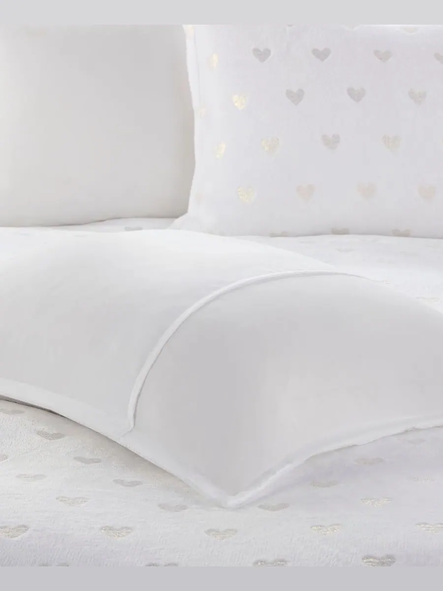 Комплект постельного белья Rosalie Metallic Heart из 4 предметов, размер Full/Queen Intelligent — изображение 4 из 10