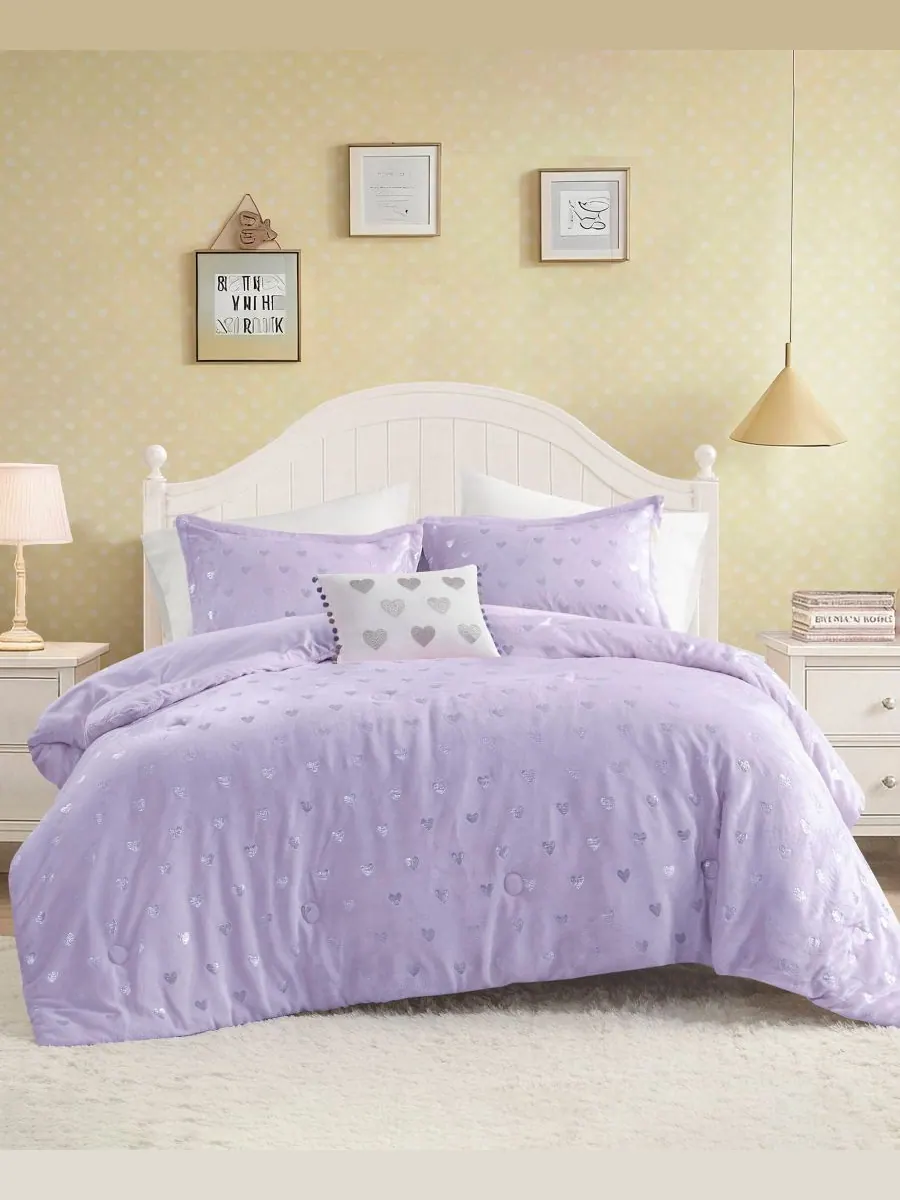 Комплект постельного белья Rosalie Metallic Heart из 4 предметов, размер Full/Queen Intelligent — изображение 2 из 3