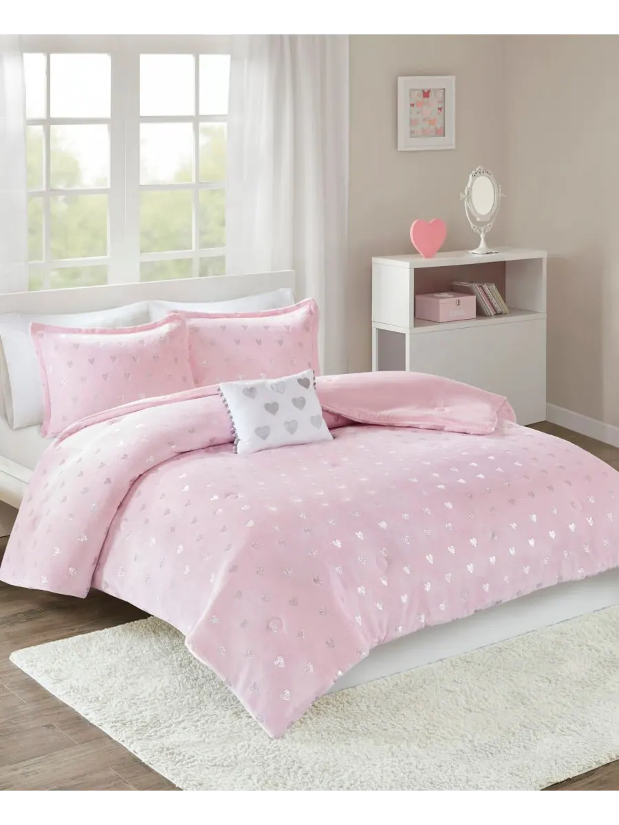 Комплект постельного белья Rosalie Metallic Heart из 4 предметов, размер Full/Queen Intelligent — изображение 2 из 10