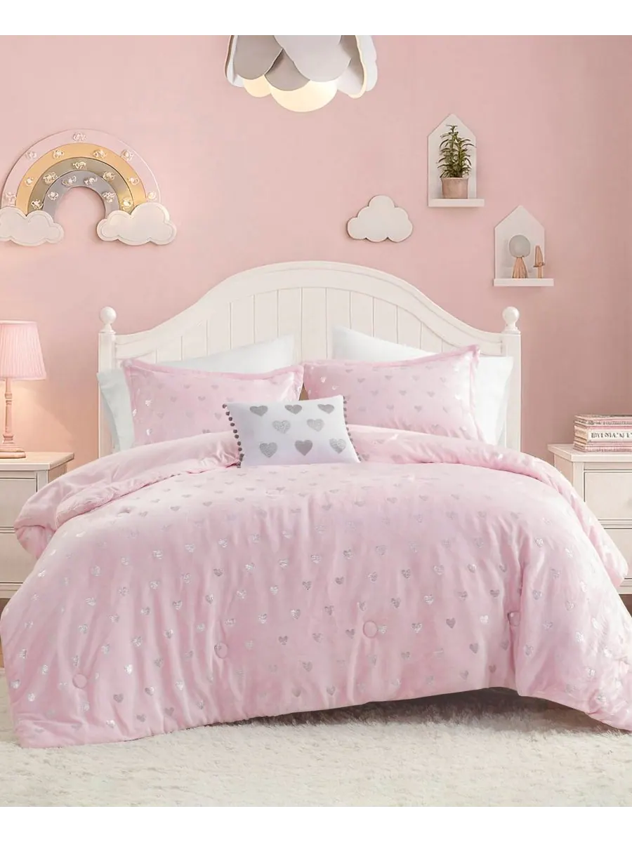 Комплект постельного белья Rosalie Metallic Heart из 4 предметов, размер Full/Queen Intelligent — изображение 6 из 10