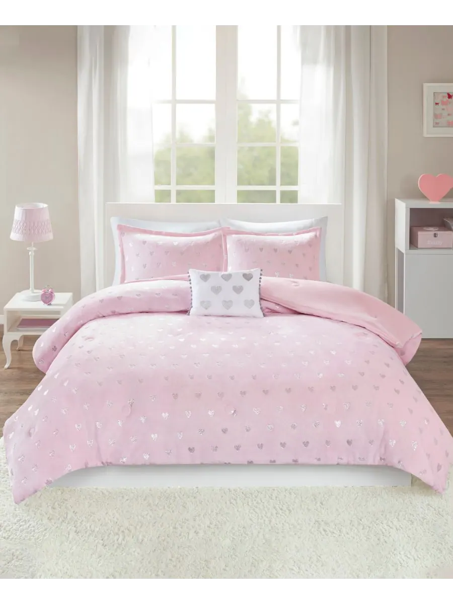 Комплект постельного белья Rosalie Metallic Heart из 4 предметов, размер Full/Queen Intelligent — изображение 7 из 10