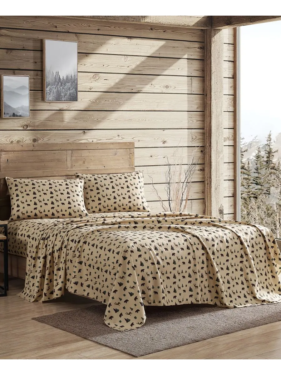 Комплект постельного белья Lodge из 3 предметов, микрофибра, плотность ткани 100 нитей, размер Twin — изображение 2 из 5