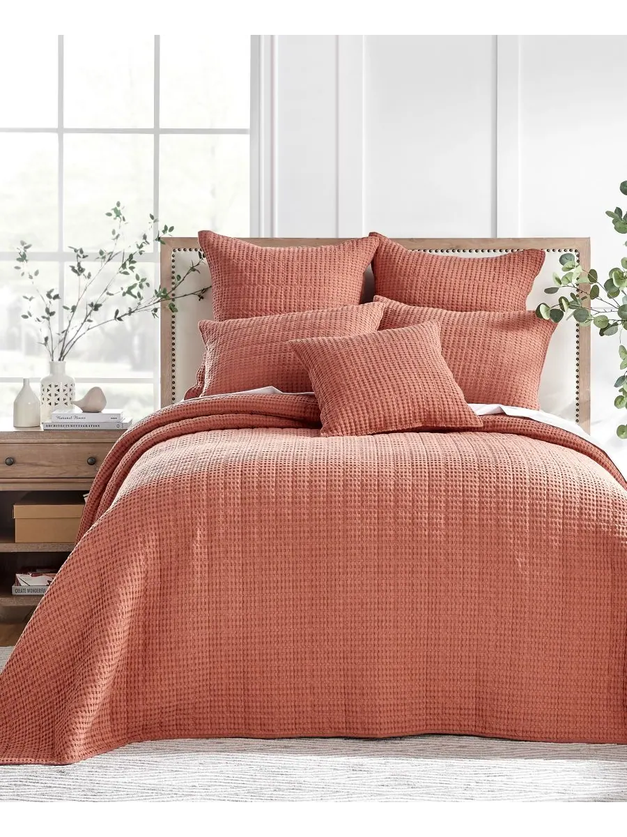 Комплект постельного белья mills waffle classic из 3 предметов, размер queen. Levtex — изображение 1 из 6, глина